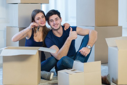 Professional movers assisting with loading