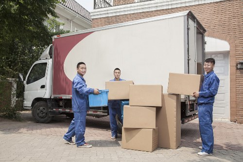 Professional packing services being performed